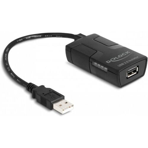 Delock USB 2.0 Adapter [1x USB-A 2.0 stekker - 1x USB 2.0 bus A, DC-bus 3,5] 64225 0 cm