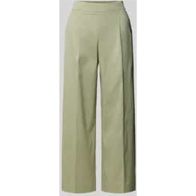 Broek met wijde pijpen en persplooien