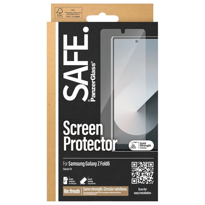 SAFE by PanzerGlass Ultra-Wide Fit Screenprotector geschikt voor Samsung Galaxy Z Fold 6