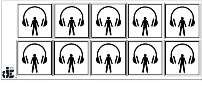Audiotour sticker | 5 x 5 cm - 10 stuks per vel