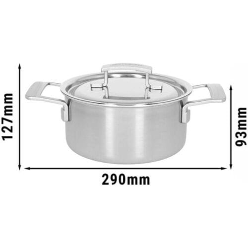 DEMEYERE INDUSTRY 5 - Kookpan met deksel - Ø 180mm - RVS