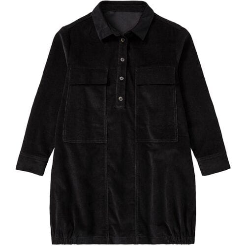 PEPPERTS! Meisjes corduroy jurk (Zwart, 158)