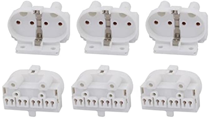 Fluorescent Lamp Holders 2G11 Base for Home and Office - Pack of 6