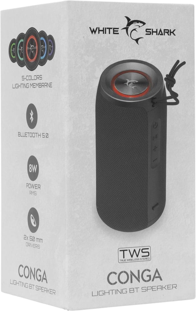 White Shark - GBT-808 CONGA - Bluetooth speaker - zwart