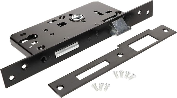 Insteekslot - Deurslot - Deuren Beveiligen - Rechts Draaiend - 90 x 63 mm - Zwart
