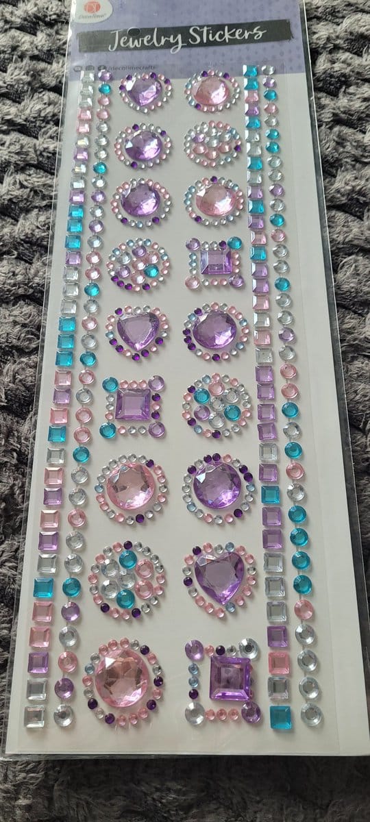 Jewelry stickers- strassteentjes- paars roze