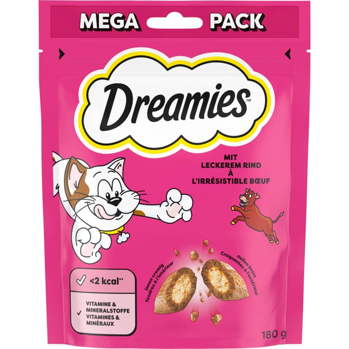 Catisfactions Kattensnack 180 g - Voordeelpakket: 6 x met rund