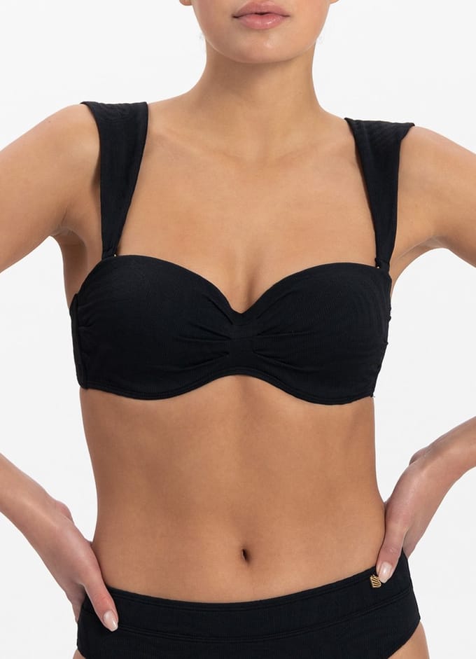 Beachlife Black Swirl Dames Bikinitopje - Maat 75C