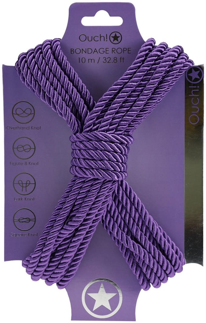 Ouch! by Shots - Polyester Bondage Touw - 10 m - Paars