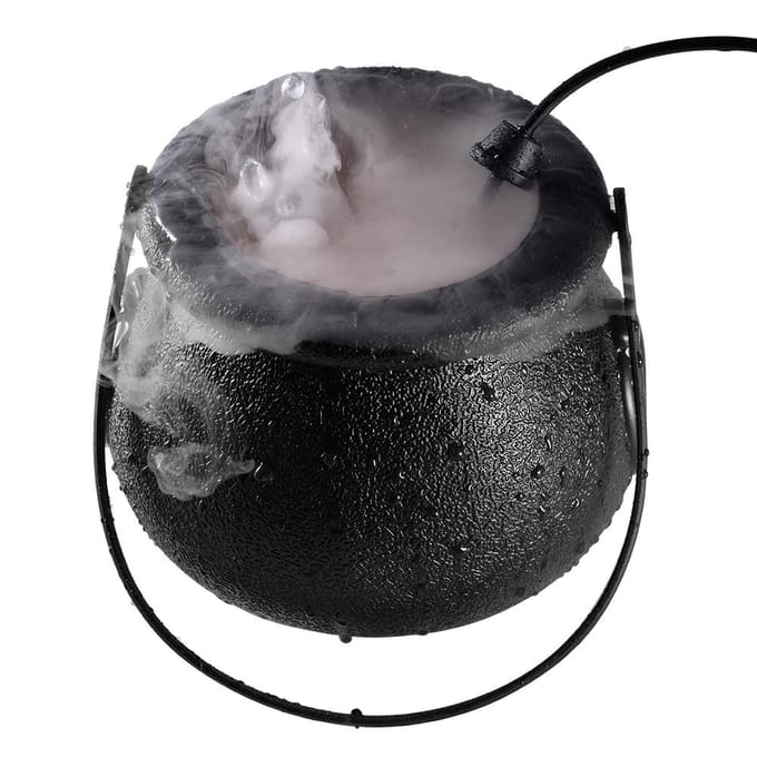 12 LED Halloween Heksenketel Halloween Ketel met Mistmaker black