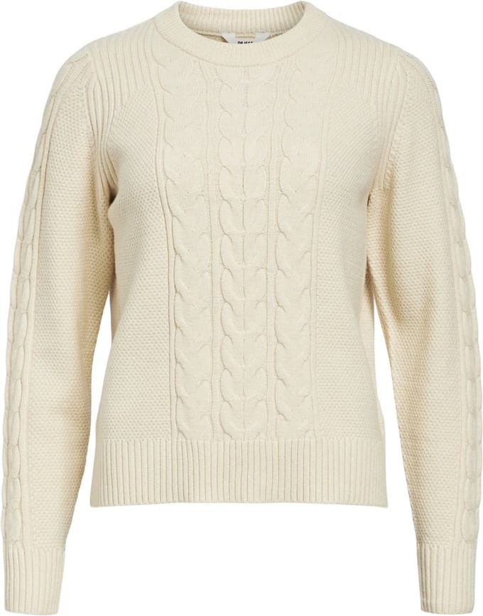 Object Objdoris Re Ls Knit Pullover Truien & vesten Dames - Sweater - Hoodie - Vest- Wit - Maat XL