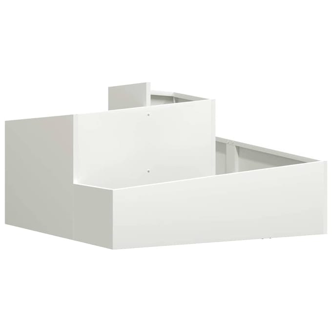 vidaXL - Plantenbak - Wit - 80 - x - 80 - x - 50 - cm - Koudgewalst - staal