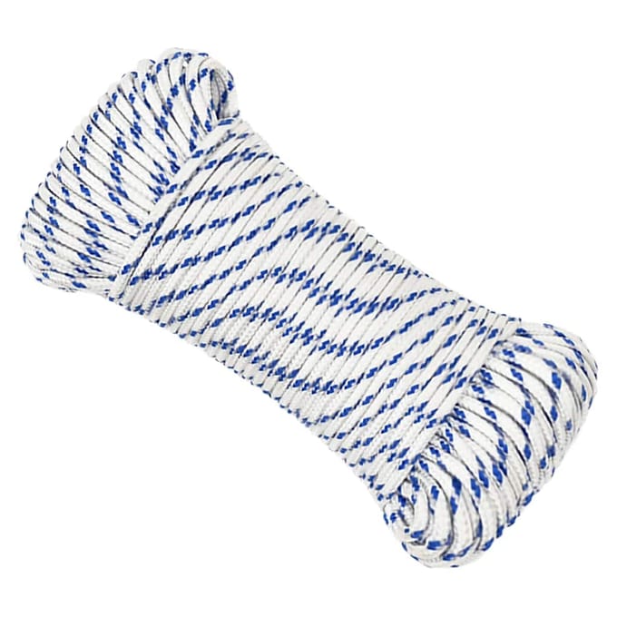 vidaXL - Boot - touw - 4 - mm - 25 - m - polypropyleen - wit