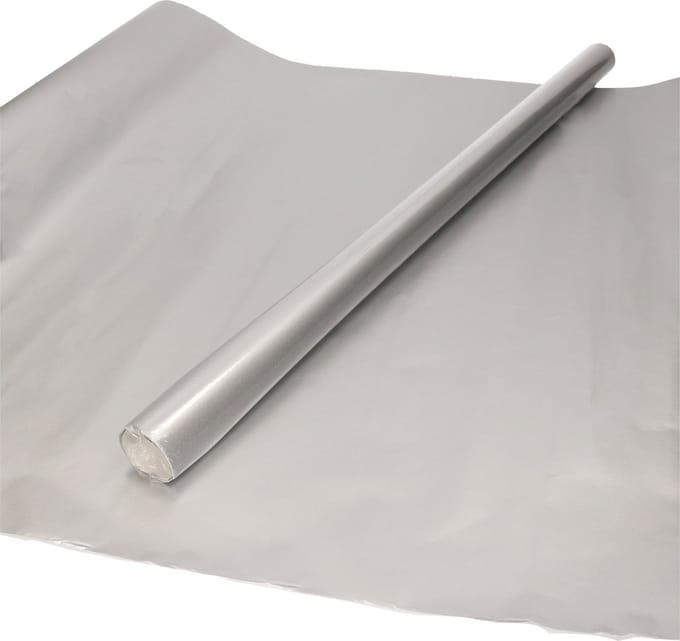 Luxe inpakpapier / cadeaupapier - metallic zilver - 200 x 70 cm