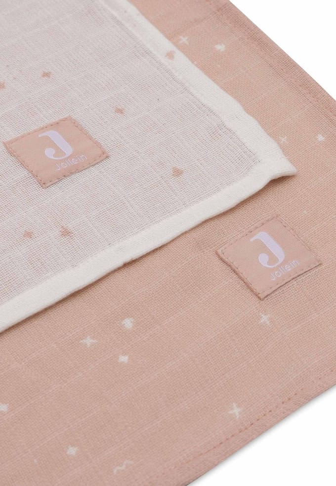 Jollein Hydrofiele Doek Large 115x115cm Twinkling Wild Rose (2pack)