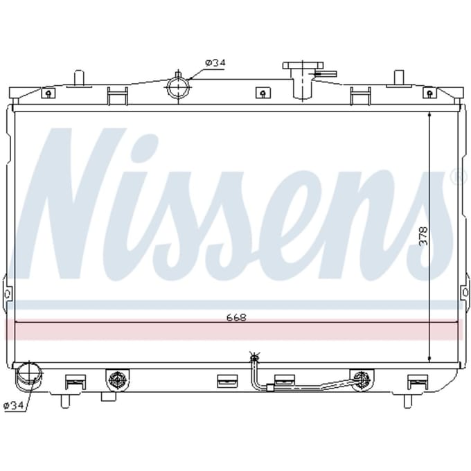 Radiator, motorkoeling NISSENS 67489