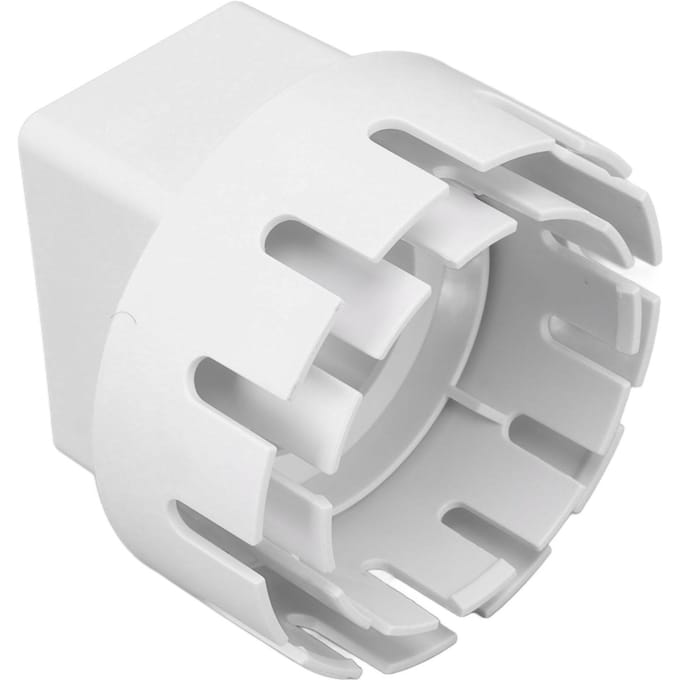 Regenpijp Adapter Plastic Afvoer Adapter Vervanging Regenpijp Converter Connector met Schroeven Wit L 3x4in