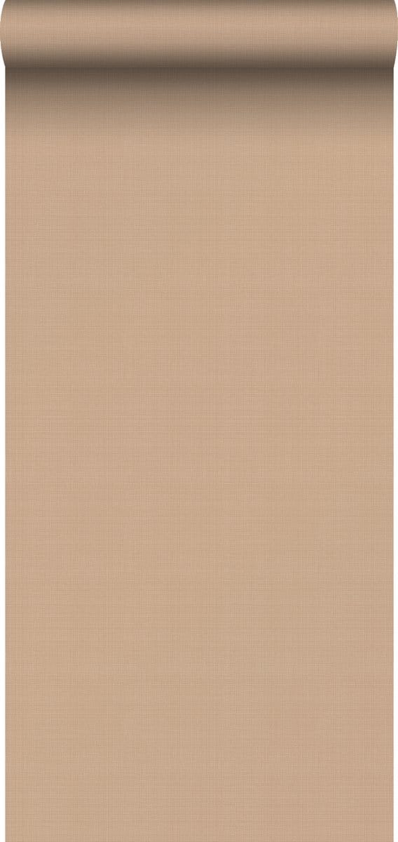 ESTAhome behang linnenstructuur licht terracotta - 53 cm x 10.05 m - 139473