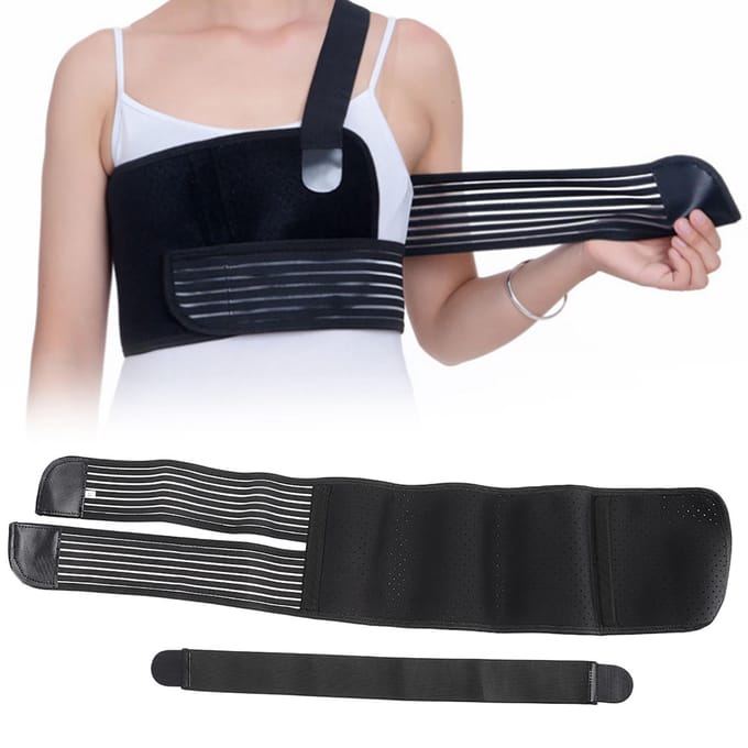 Ribborststeunbrace Ademend Bescherming van ontwrichte ribben Postoperatieve riem M black