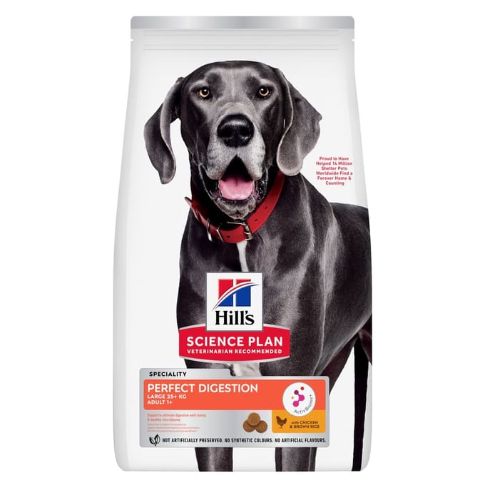 2 x 14 kg Adult Perfect Digestion Large Breed Hill's Science Plan Hondenvoer