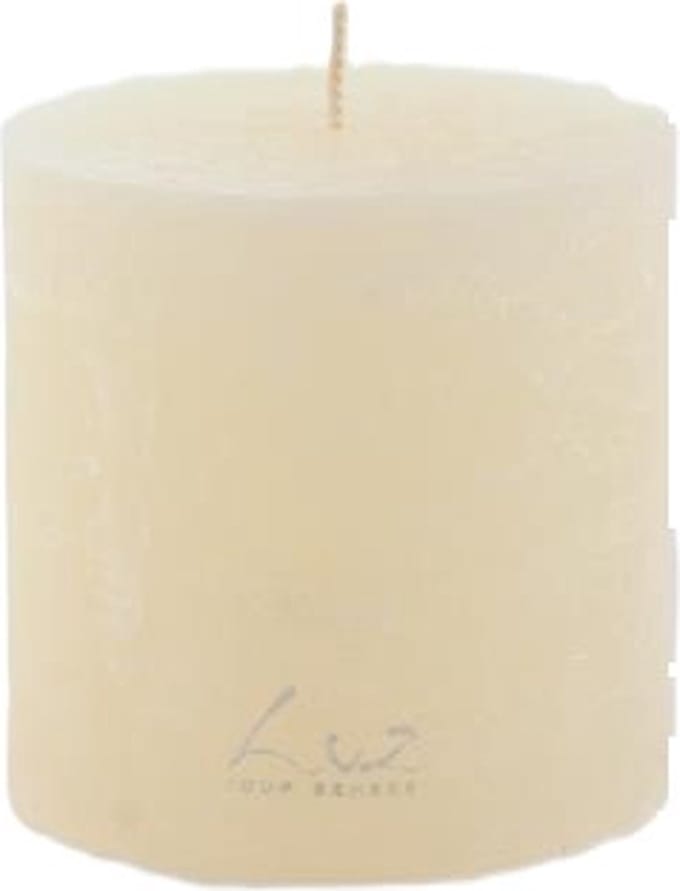 Rasteli Luz Your Senses Stomp Kaars Wit-Aspergewit D 9 cm H 9 cm