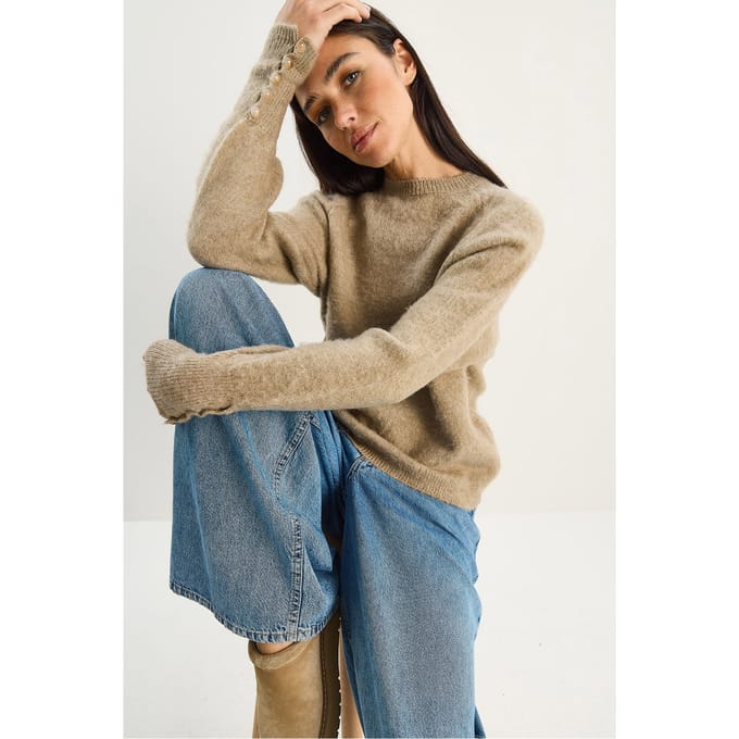 Sweater met Knopenmanchetten
