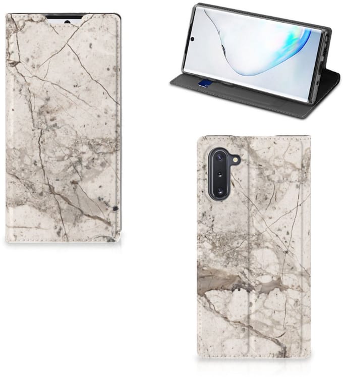Samsung Galaxy Note 10 Standcase Marmer Beige
