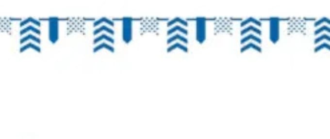 vlaggen banner- blauw (3.3m)
