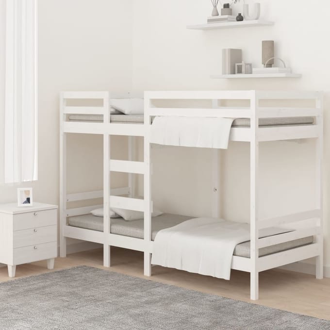 vidaXL - Stapelbed - 80x200 - cm - massief - grenenhout - wit