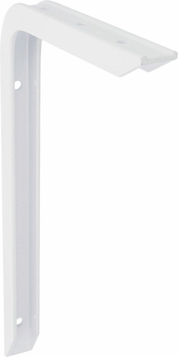 AMIG Plankdrager/planksteun van aluminium - gelakt wit - H300 x B200 mm - heavy support - boekenplank steunen