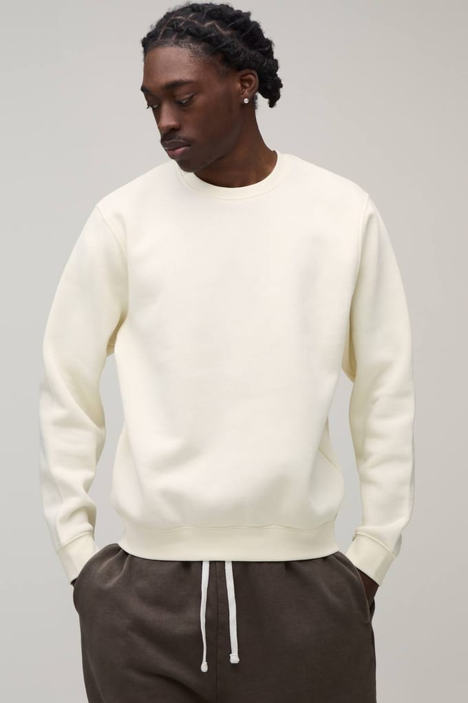 Oversized Sweatshirt Met Mandalorian Warrior Licentieprint | Ecru | Size Medium