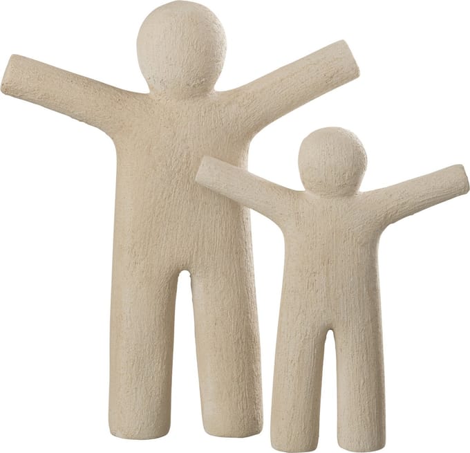 J-Line figuur P'tit Maurice Ruw Finish - polyresin - beige - large