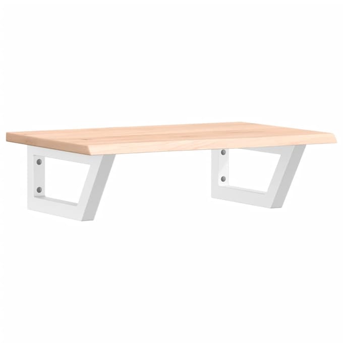 vidaXL - Badkamer - wandschap - staal - en - massief - eikenhout