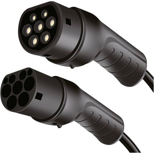 EV charging cable, Type 2, 3-phase, 32 A, 22 kW, with bag, 10 m
