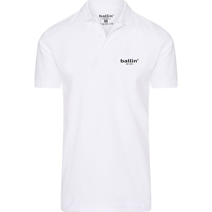 Ballin Est. 2013 - Heren Polo SS Basic Polo - Wit - Maat S