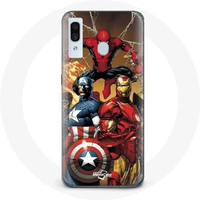 Coque pour Samsung Galaxy A20 Avengers invaders Anciens soldats