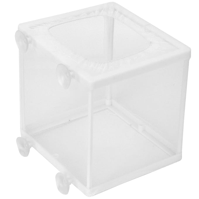 Aquarium Vis Kweekbak Isolatiebak Kweekbroedbak Broedstoof met Zuignappen white