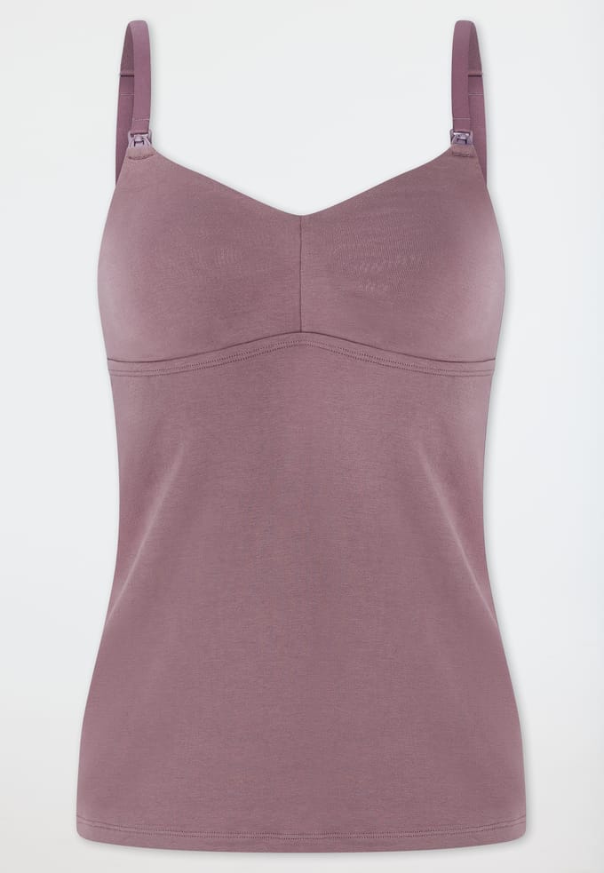 Spaghettitop zwangerschapslingerie mauve - Unique Maternity 36