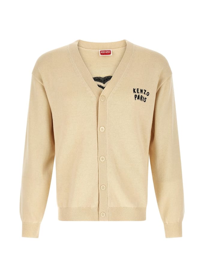Kenzo vest rug hart man beige