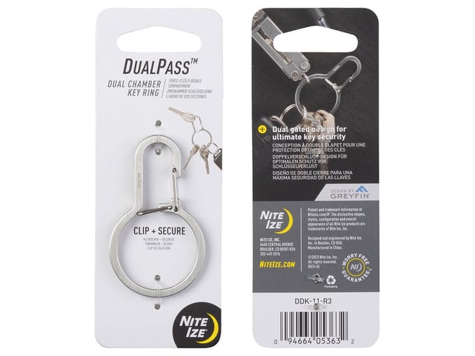 Nite Ize DualPass Sleutelring Zilver