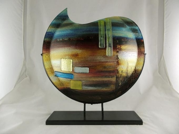 Vaas Maanvorm Desert 48cm - Handgeschilderd