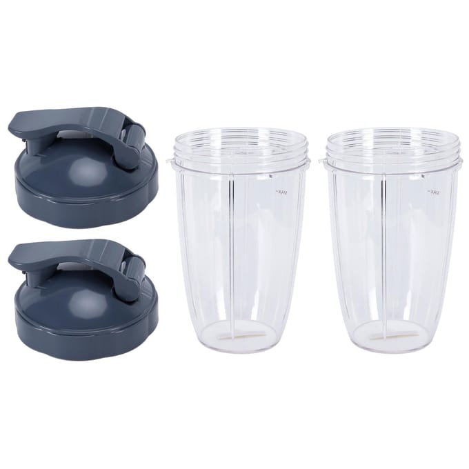 24OZ Transparante Blenderbeker Container Deksel Set Vervanging Geschikt voor 600W/900W Juicer white