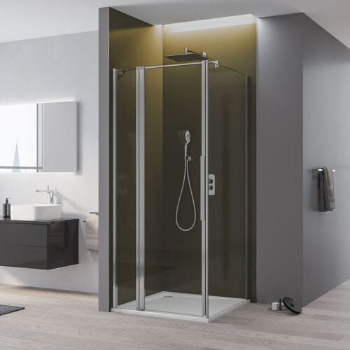 Kronenbach Tube swing door TPFA L 90 stop left, with fixed element for partition KB00409K020SP9