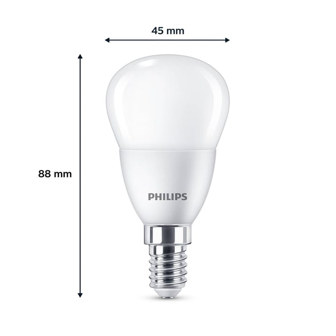 Philips LED Kogellamp Mat - 40 W - E14 - Warmwit licht - 3 stuks