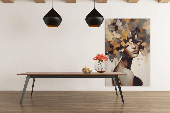 Canvas Schilderij - Vrouw - Kunst - Wanddecoratie - 60x40x2 cm