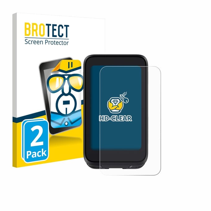 BROTECT - Screenprotector voor iGPSPORT BiNavi Air - Folie Beschermfolie transparant 2 Stuks