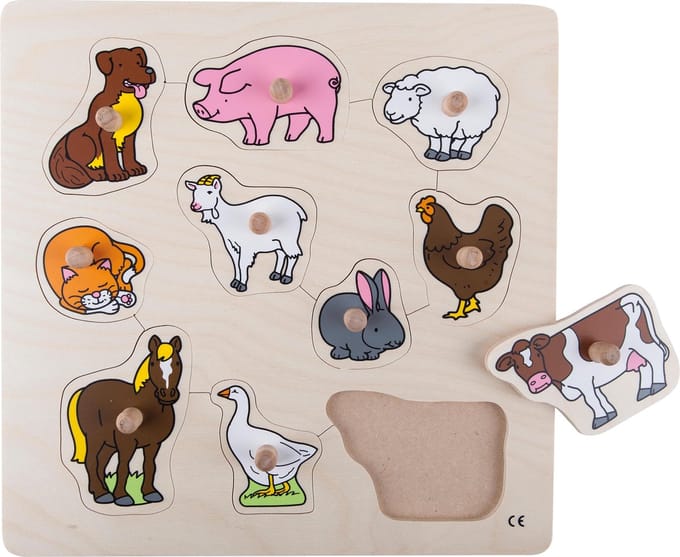 Inlegpuzzel Boerderij 28x28cm 10 stukjes - Educo