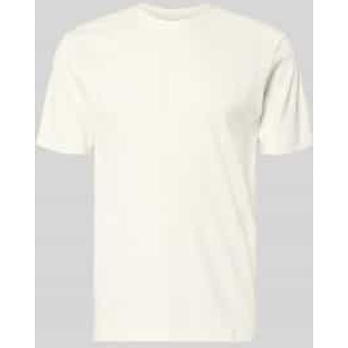 regular fit T-shirt met all-over gaatjesmotief stitching