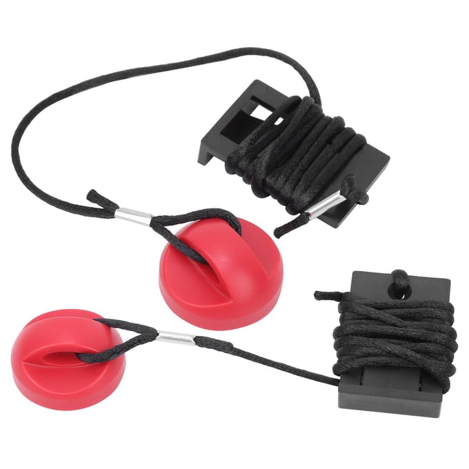 2 stuks Veiligheidssleutel Loopband Magnetische Veiligheidsschakelaar Vergrendeling Fitness Accessoire black