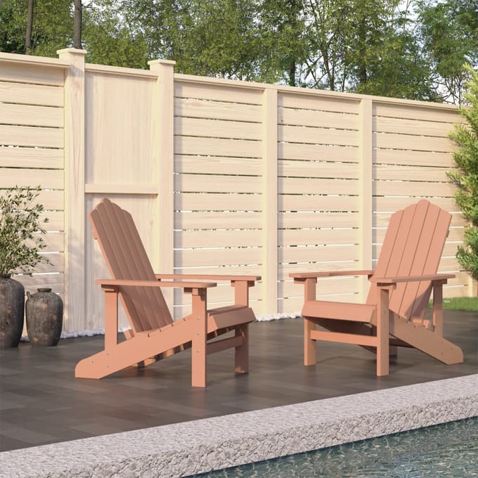 vidaXL - Tuinstoelen - 2 - st - Adirondack - HDPE - bruin